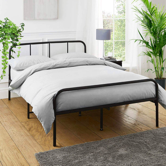 House of Home - King Size Metal Bed Frame with Large Under-Bed Storage Space, Reinforced Bars, and Easy Assembly - Ideal for Minimalist and Guest Bedrooms - Heavy Duty Support - 240kg Capacity