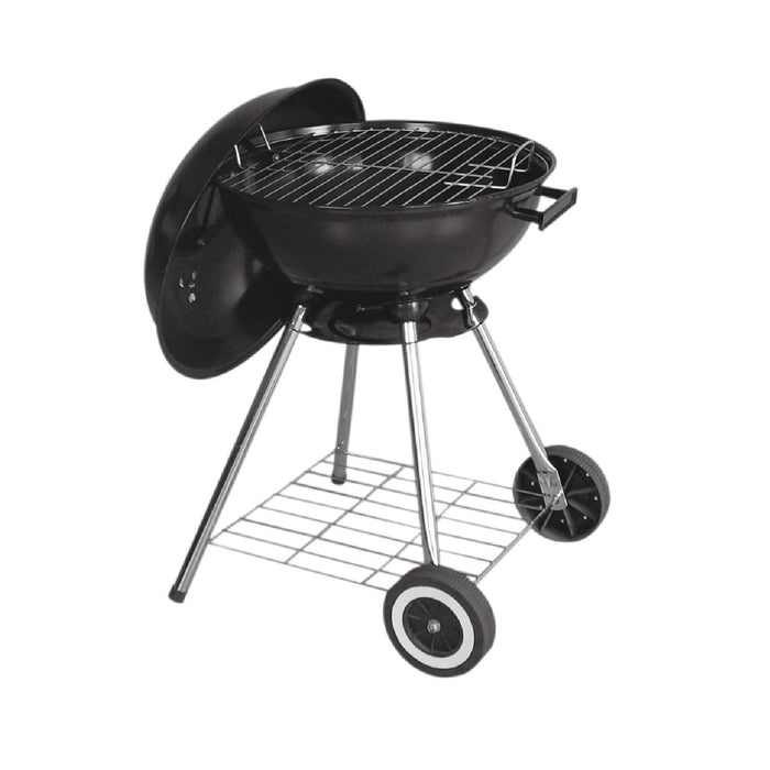 House of Home Kettle Charcoal BBQ Grill - Portable 45cm Round Barbecue with Porcelain Enamel Lid, Adjustable Damper, Ash Catcher - Great for Parties, Camping BBQs