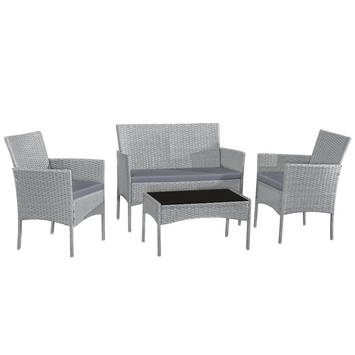 Lindfield rattan sofa set sales in grey