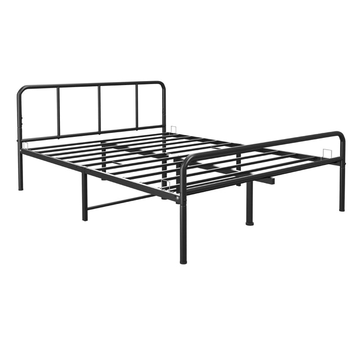 House of Home - King Size Metal Bed Frame with Large Under-Bed Storage Space, Reinforced Bars, and Easy Assembly - Ideal for Minimalist and Guest Bedrooms - Heavy Duty Support - 240kg Capacity