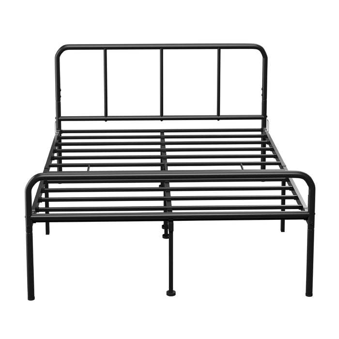 House of Home - King Size Metal Bed Frame with Large Under-Bed Storage Space, Reinforced Bars, and Easy Assembly - Ideal for Minimalist and Guest Bedrooms - Heavy Duty Support - 240kg Capacity