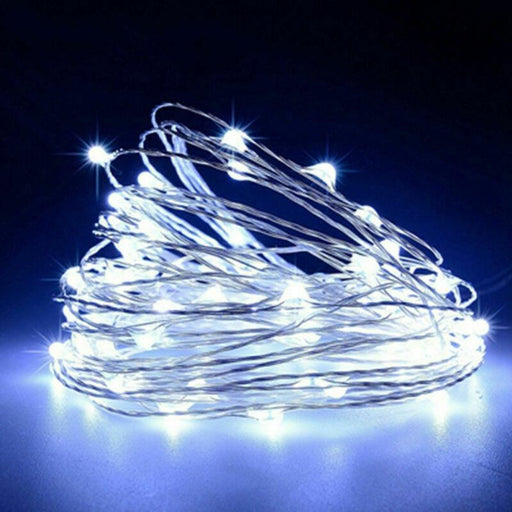 20 Cold White LED String Fairy Lights Battery Home Twinkle Decor Party Christmas Garden -