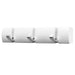 3 Door Hooks In Nickel On White Mountable Board -