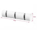 3 Door Hooks In Nickel On White Mountable Board -