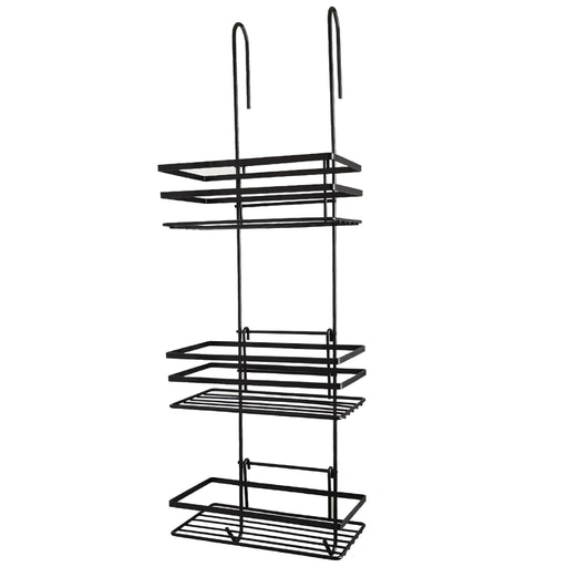 3 Tier Non Rust Hanging Shower Caddy Bathroom Organiser in Black -