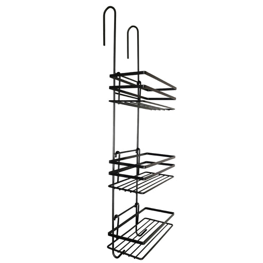 3 Tier Non Rust Hanging Shower Caddy Bathroom Organiser in Black -