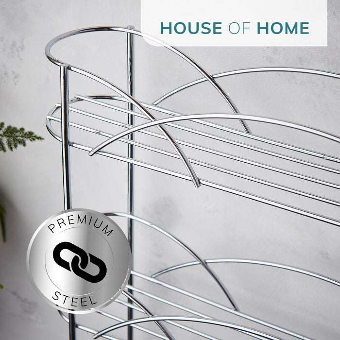 3 Tier Shelf Spice Rack Herb Organiser in Chrome -