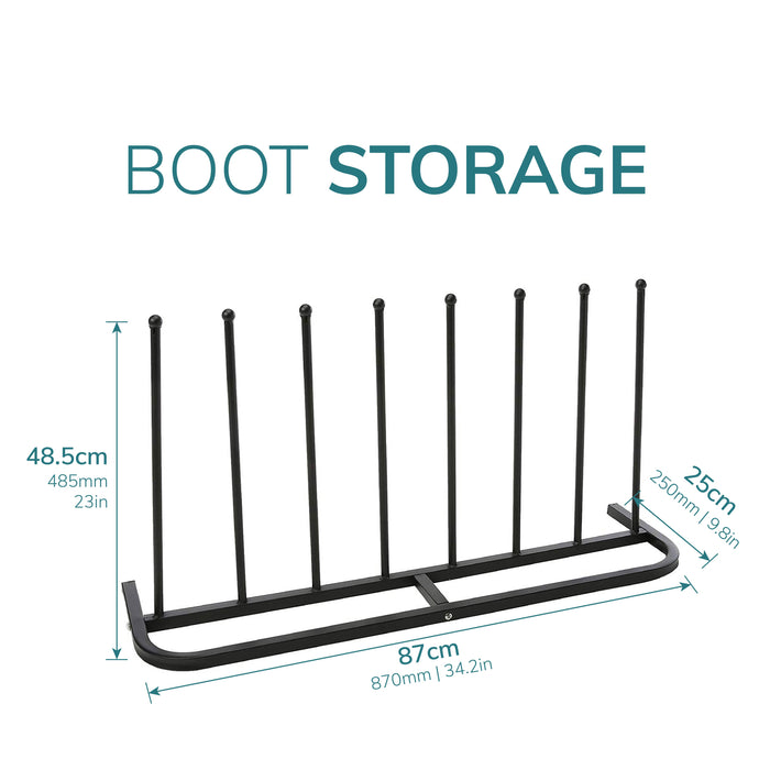 4 Pair Black Boot Shoe Welly Stand Storage Organiser -