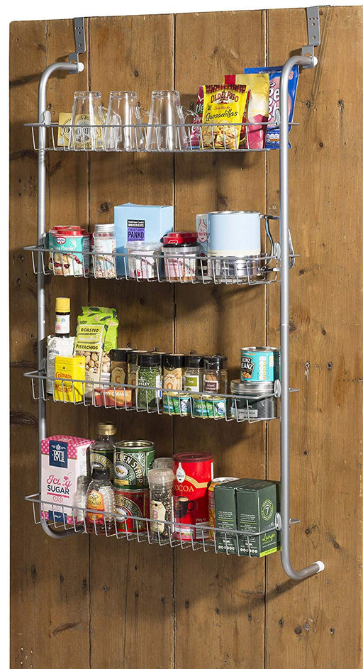 4 Tier Over Door Hanging Rack / Shelves For Pantry Or Storage Cupboard -