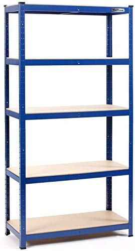 Heavy Duty Steel & MDF 5 Tier Racking in Blue -