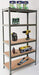 Heavy Duty Steel 5 Tier Racking & Storage Shelves or Workbench - Large 875kg Capacity (Grey) -