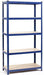 Heavy Duty Steel 5 Tier Racking & Storage Shelves or Workbench - Large 875kg Capacity (Blue) -