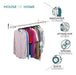 4ft Wall Mounted Clothes Rail In Chrome -