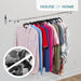 4ft Wall Mounted Clothes Rail In Chrome -