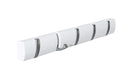 5 Door Hooks In Satin Chrome On Natural White Mountable Board -
