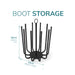 5 Pair Black Round Boot Vertical Shoe Rack -