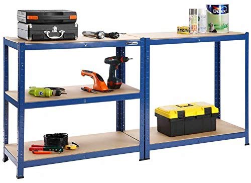 Heavy Duty Steel & MDF 5 Tier Racking in Blue -