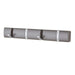 4 Door Hooks In Satin Chrome On Grey Mountable Board -