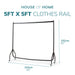 5Ft Long x 5Ft Tall Quality Heavy Duty Steel Hanging Clothes Rail -