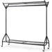 5ft long x 5ft Heavy Duty Clothes Rail with Shoe Rack Shelf and Hat Stand - Black -