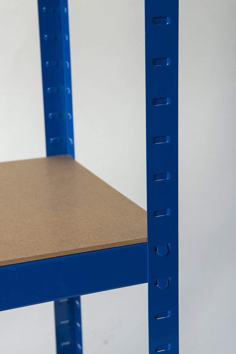 Heavy Duty Steel 5 Tier Racking & Storage Shelves or Workbench - Large 875kg Capacity (Blue) -