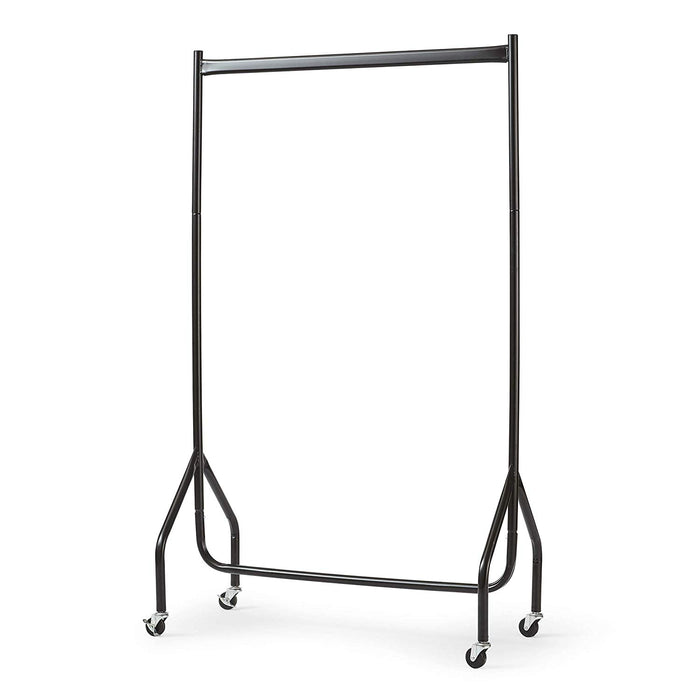 3ft Long x 5ft High Quality Heavy Duty Clothes Rail In Black Metal Construction -
