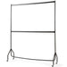 6ft long x 7ft Two Tier Heavy Duty Clothes Rail Garment Hanging Rack In Black -