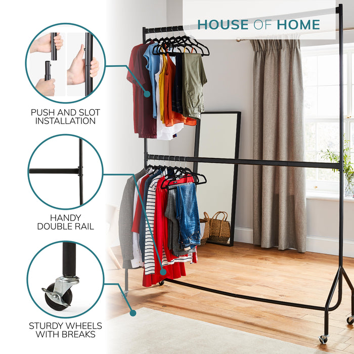 6ft heavy duty top clothes rail