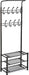 Multi Purpose Stand 18 Hooks For Clothes Shoes Hats Bags - Black -