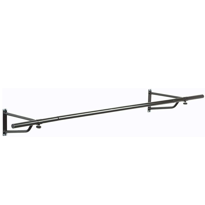 5ft Wall Mounted Clothes Rail In Black Powder Coating -