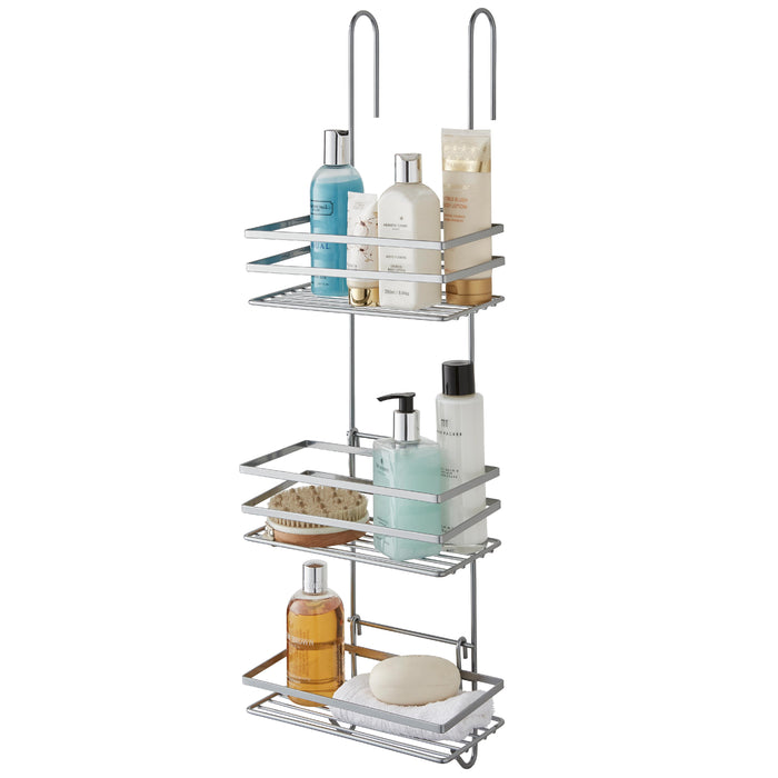 3 Tier Silver Shower Caddy - Shower Organiser - House of Home
