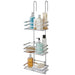 3 Tier Non Rust Hanging Shower Caddy Organiser in Silver -
