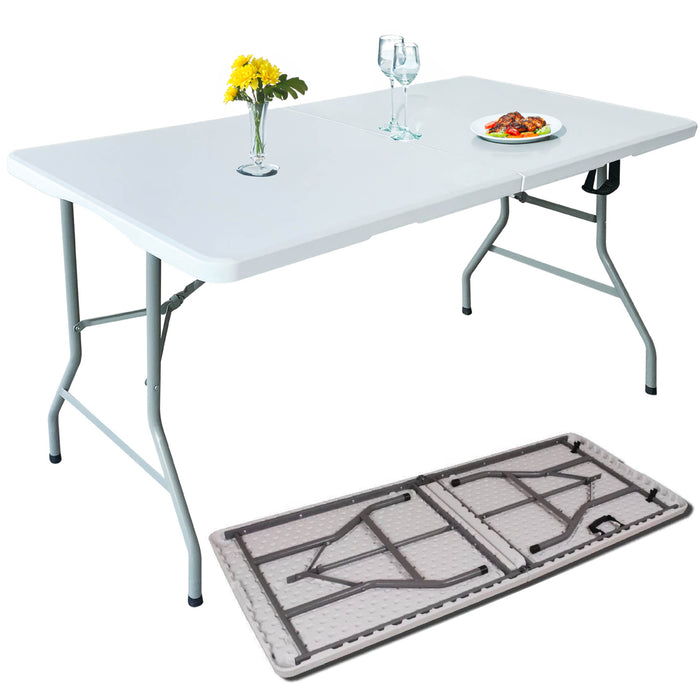 Heavy Duty Picnic Camping Folding Plastic Table - 4ft, 5ft & 6ft