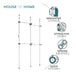 Double Telescopic Wardrobe Organiser Hanging Rail Clothes Rack Adjustable Storage -