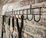 Extra-Long Tool Rack Wall Garden Organiser Black Powder Coating -