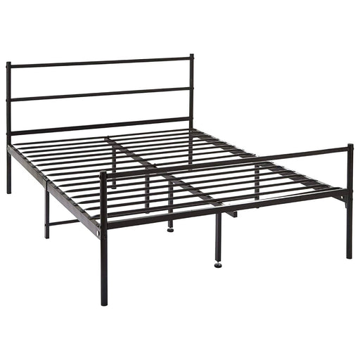 Extra Strong Double Metal Bed Frame In Black -