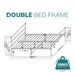 Extra Strong Double Metal Bed Frame In Black -