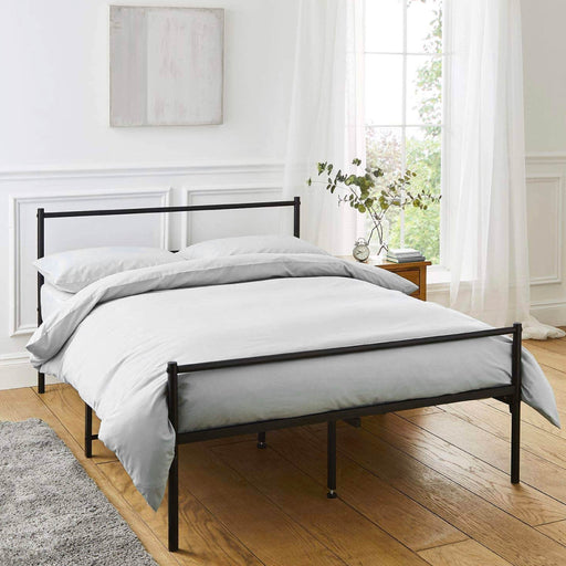 Extra Strong Double Metal Bed Frame In Black -