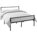 Extra Strong Double Metal Bed Frame In Black -