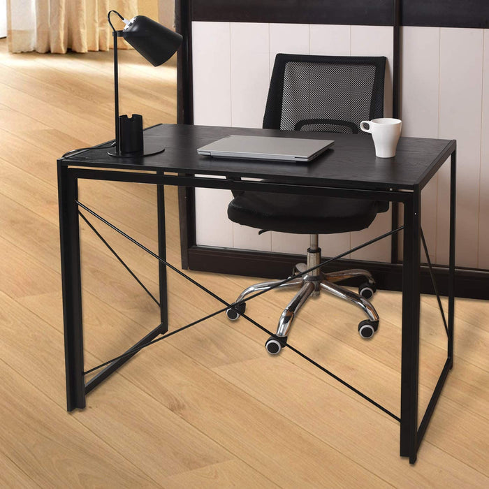 Metal study table shop foldable