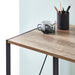 Folding Wooden Desktop Table with Black Metal Frame - 100 x 50 x 75cm -
