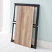 Folding Wooden Desktop Table with Black Metal Frame - 100 x 50 x 75cm -