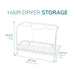 Freestanding Hair Dryer & Straighteners Holder Storage Stand Cable Tidy in Cream -
