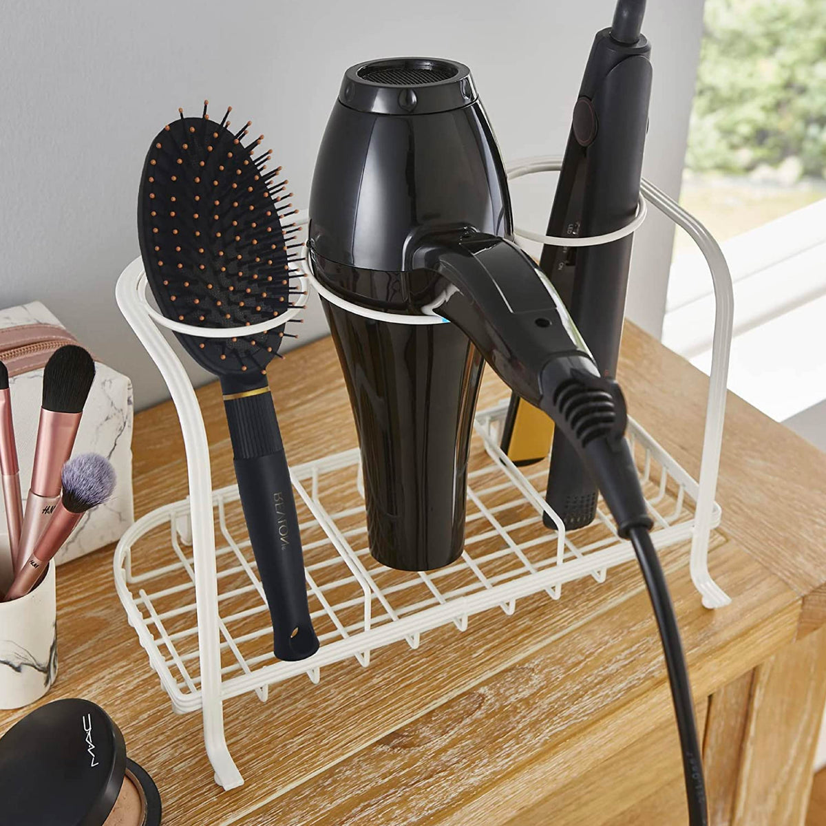 Hair dryer and on sale straightener holder argos