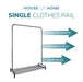 Garment Rack Clothes Rail With Shoe Storage Shelf & Adjustable Feet -