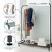 Garment Rack Clothes Rail With Shoe Storage Shelf & Adjustable Feet -