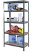 Heavy Duty Steel & MDF 5 Tier Storage Rack - Grey -