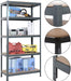 Heavy Duty Steel & MDF 5 Tier Storage Rack - Grey -