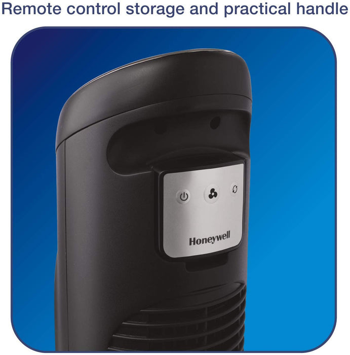 Honeywell QuietSet Oscillating Tower Cooling Fan with Remote Control Black -