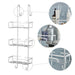 Extra Large Aluminium Rust-Proof Premium 3 Tier Hanging Shower Caddy -